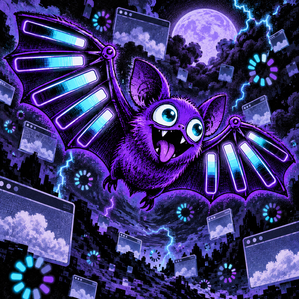 Buffer Bat original meme artwork